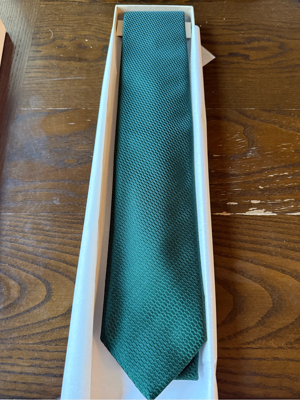 Rolex Green Fluted Motif Mens Tie